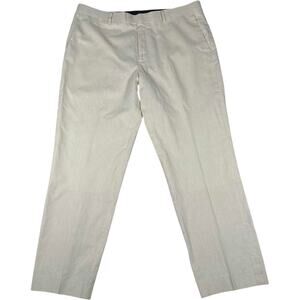 Banana Republic Slim Fit Chino Pants Men's 36x32 Linen Blend Cream Color Preppy